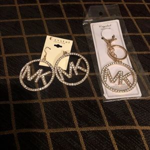 Bundle of earrings and keychain